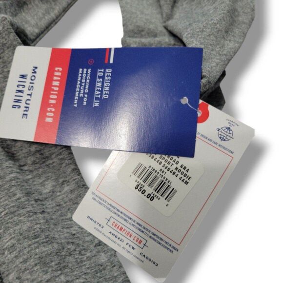 New Champion Shirt Size 2XL Long Sleeve Hooded Shirt Moisture-wicking Athleisure - Picture 9 of 10